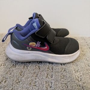 Nike Kids Black and Pink Sneakers